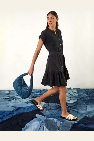 Roman Denim Tiered Shirt 100% Cotton Dress48