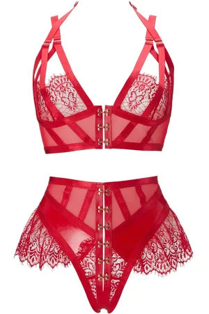 Ann Summers Exuberant Lace and Mesh Crotchless Set2X-L