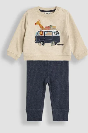 JoJo Maman Bébé Safari Appliqué Sweatshirt & Leggings Set6268 cm