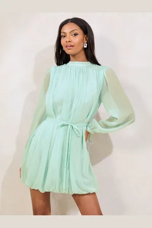 Lipsy London Sukienka mini o prostym kroju z bufkami44
