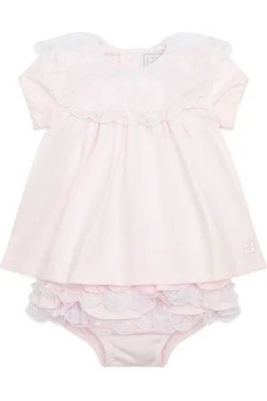 Emile et Rose 2 Piece Pink Short Dress with Embroidered Tulle & Frilly Pants7480 cm