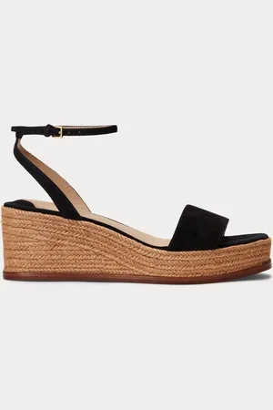 Ralph Lauren Leona Suede Platform Heeled EspadrillesEU 42 (UK 8)