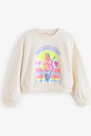 Billieblush Cream Logo Ice Cream Graphic Crew Neck 100% Cotton Sweatshirt140146 cm
