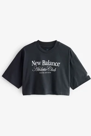 New Balance Womens Linear Heritage Athletics Club 100% Cotton T-ShirtL