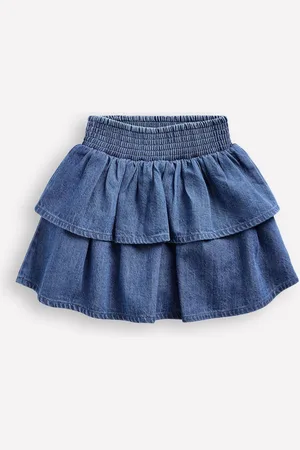 Boden Tiered Woven 100% Cotton Skirt3
