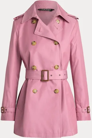 Ralph Lauren Pink Double Breasted Blend Trench CoatM