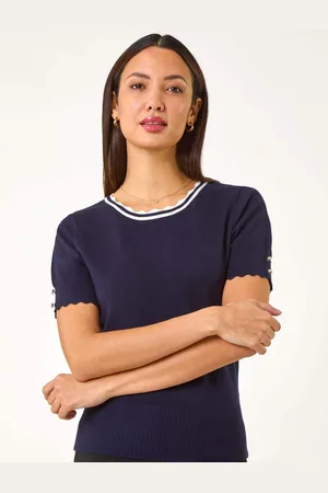Roman Scallop Edge Knit T-Shirt44