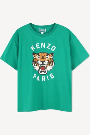 Kenzo Green Short Sleeve Tiger Print Logo T-Shirt104110 cm