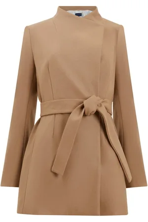 French Connection Platform Felt Crossover Coat46