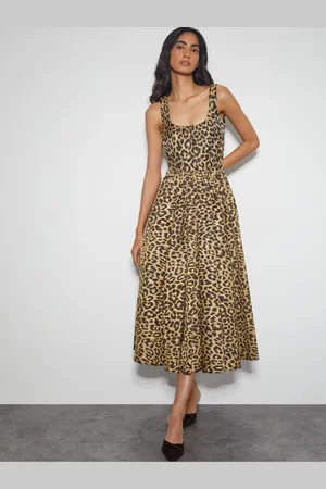 Monsoon Sicily Leopard Print Midi Dress52