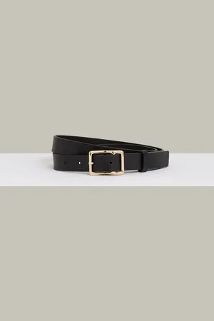 Reiss Mateo Leather Angled-Buckle Belt30