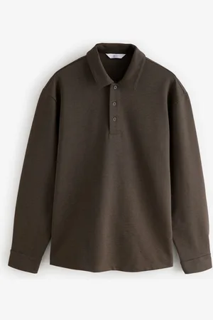 Next Long Sleeve Smart Button Neck Polo ShirtXL