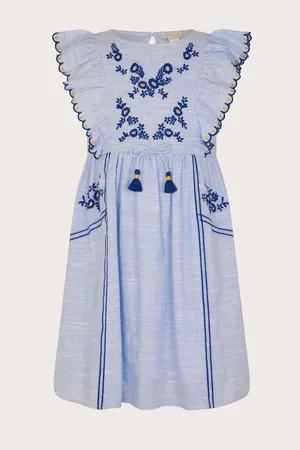 Monsoon Floral Embroidered Frilly Dress7 lat