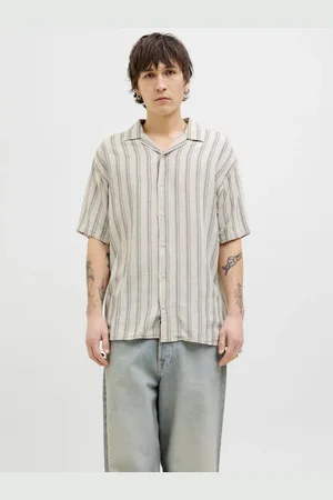 JACK & JONES Stripe Short Sleeve Resort ShirtXL
