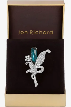 Jon Richard Blue Floral Gift Boxed BroochJeden