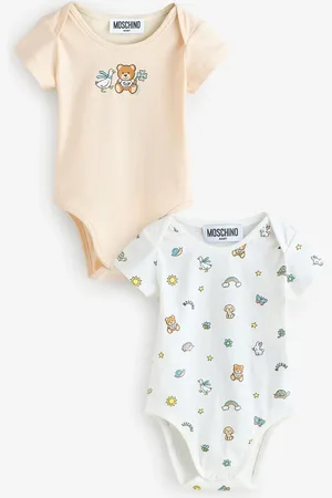 Moschino Baby Logo Bodysuits 2 Pack With Giftbox8086 cm
