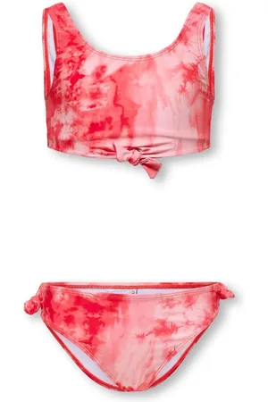 ONLY Pink Tie Dye Knit Detail Bikini Set146152 cm