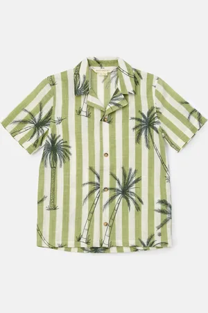 Angel & Rocket Jamie Palm Print Resort 100% Cotton Shirt12 lat (152 cm)