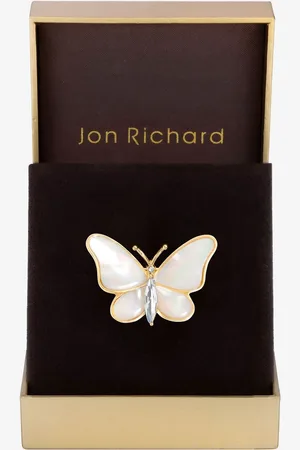 Jon Richard Mother Of Pearl Butterfly Brooch Gift BoxesJeden