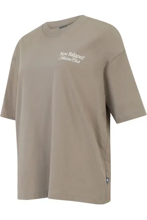 New Balance Oversized Womens Linear Heritage 100% Cotton T-ShirtM