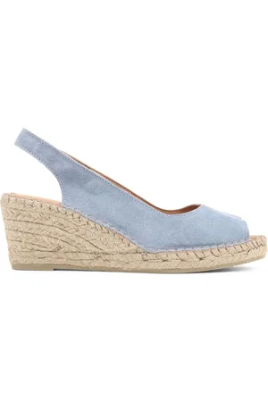 JONES BOOTMAKER Blue Rosanna Slingback WedgesEU 41 (UK 8)