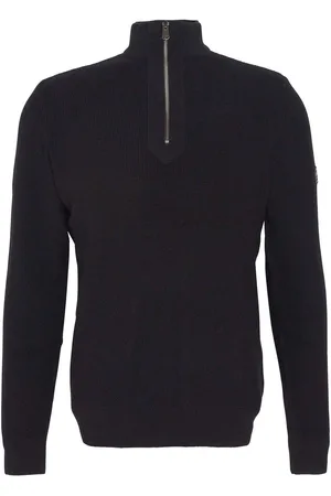 Barbour Crawley Wool Mix Funnel Quarter Zip JumperL