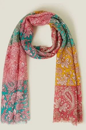 Accessorize Colourblock Floral Paisley ScarfJeden