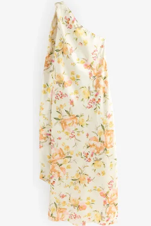 Next Bridesmaid Satin Maxi One Shoulder Scarf Neck DressEU 52 (UK 24)