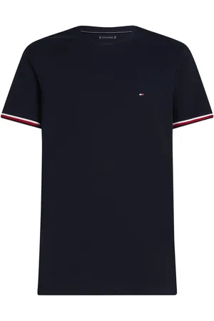 Tommy Hilfiger Global Stripe Cuff 100% Cotton T-ShirtX-Large