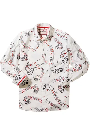Joe Browns Music Note Print Long Sleeve 100% Cotton Shirt