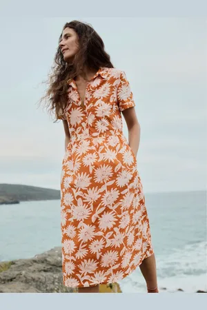 Seasalt Cornwall 100% Organic Cotton Fleet Checked Midi Dress38