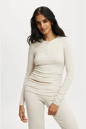 Cotton On Sleep Recovery Henley Long Sleeve PyjamasS