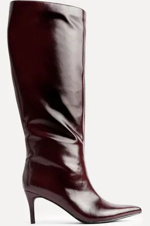 Linzi Onyx Pull On High Leg Heeled BootsEU 39 (UK 6)