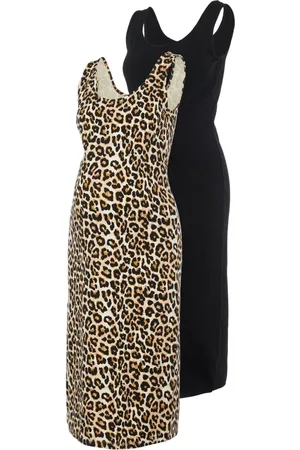 Mama;licious Printed And Plain Jersey Midi Dresses 2 PackM 10