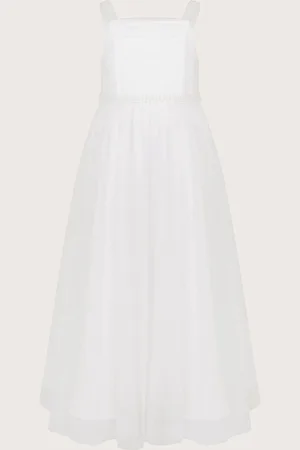 Monsoon Fleur Pearly Tulle Communion Dress7 lat (122 cm)