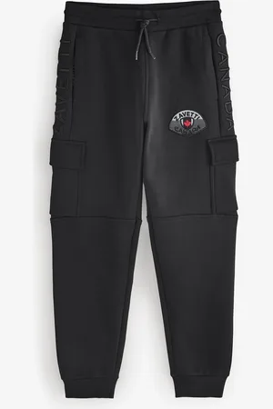 Zavetti Canada Junior Botticini Reflective Black Cargo JoggersM