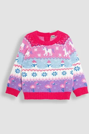 JoJo Maman Bébé Unicorn Fair Isle Jumper12