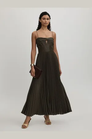 AMUR Twist Pleated Maxi Dress38