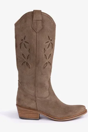 PENELOPE CHILVERS Brown Jasmine Embroidered Cowboy Bootseu41
