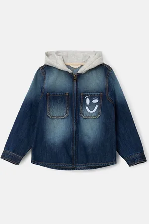 Angel & Rocket Smile Denim Overshirt With Hood140146 cm