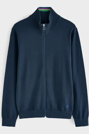 Paul Smith Navy Zebra Logo Full Zip 100% Organic Cotton JumperL