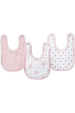 Aden + Anais 100% Cotton Essentials Muslin Doll Snap Bibs 3 PackJeden