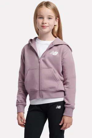 New Balance Girls Brush Back Graphic Zip Hoodie15