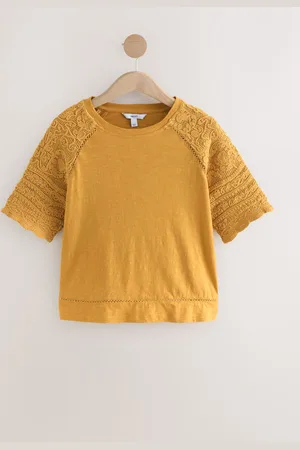 Next Crochet Short Sleeve 100% Cotton T-ShirtEU 44 (UK 16)