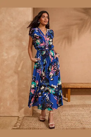 Love & Roses Contrast Printed Midi Shirt Dress36