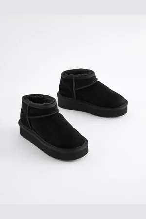 Next Suede Faux Fur Lined Pull On Ankle BootsEU 29 (UK 11)