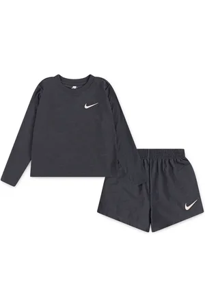 Nike Zestaw Swoosh Motion dla małych dzieci: żakardowy top z długim rękawem i szorty116122 cm