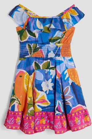 River Island Girls Print Frill Waisted Dress122128 cm