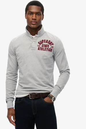 Superdry Vintage Athletic Long Sleeve Slim Fit Polo ShirtM