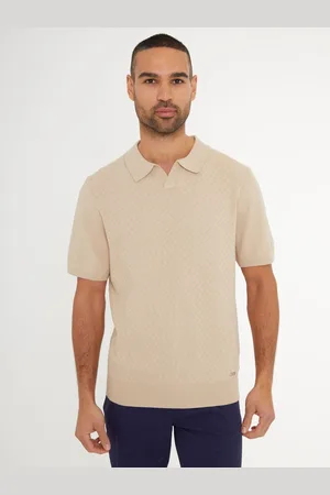 Threadbare Textured Front Knitted Trophy Neck Polo ShirtL